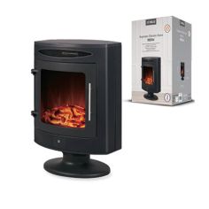 De Vielle Supreme Cylinder Electric Black Stove Heater