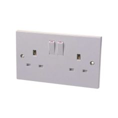 2 Gang 13 Amp Socket With Switches
