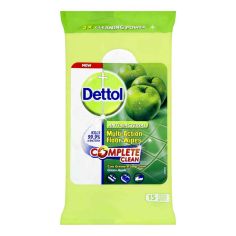 Dettol Anti-Bacterial Green Apple Floor Wipes - 15 Extra Large Wipes