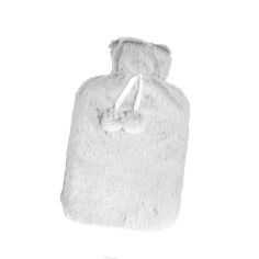 De Vielle Luxury Grey Fur Covered Hot Water Bottle