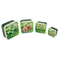 Set Of 4 Dinosaur Lunch Boxes