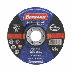 Benman Steel Grinding Cutting Disc - 115 x 2.5mm