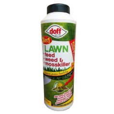 Doff 3-In-1 Lawn Feed, Weed & Moss Killer - 900g