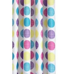 Croydex Textile Shower Curtain Textured Dots