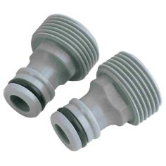 3/4" BSP Female To Male Hose Connectors (Twin Pack)