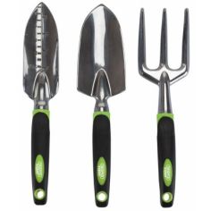 Aluminium Hand Fork and Trowel Set (3 Piece) 