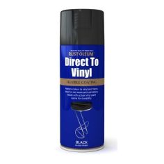 Rust-Oleum Direct To Vinyl Flexible Coating Spray Paint - Black Gloss 400ml