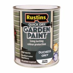 Rustins QD Satin Garden Paint - Duchess Grey 750ml
