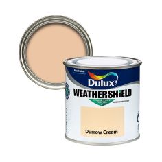 Dulux Weathershield Smooth Matt Masonry paint 250ml - Durrow cream