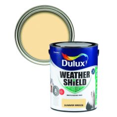 Dulux Weathershield Smooth Super matt Masonry paint 5L - Summer breeze
