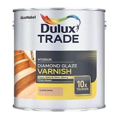 Dulux Trade Diamond Glaze Varnish - Clear Satin 2.5L