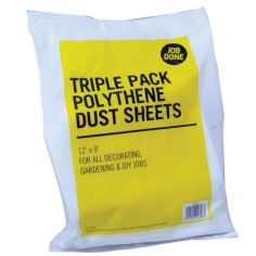 Polythene Dust Sheets - Pack of 3