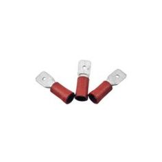 6.3mm x 0.8mm Red Male Insulated Push-Ons (Pack of 10)
