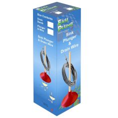 Easi Plumb Sink Plunger & Drain Wire Set