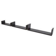 Duraline 3 Piece U-Shelf Kit - Ebony Finish