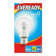 Eveready 30W (40W) E27 Halogen GLS Light Bulb