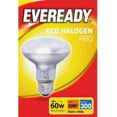 Eveready 48w Eco Halogen R80 Reflector E27/ ES Lightbulb