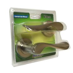 Basta Chrome Plated Eden Lever-On-Rose Door Handles