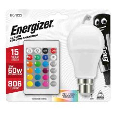 Energizer 9W LED E27 Remote Controlled Colour Changing Bulb