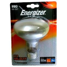 Energizer 48W  Eco Halogen R80 Reflector Screw Cap E27/ ES Light Bulb