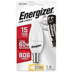 Energizer LED 7.3W (60W) 806 Lumen B15 Candle Lamp Warm White