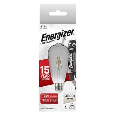 Energizer 4.5W (30W) E27 ST64 Dimmable LED Cage Filament Smokey 
