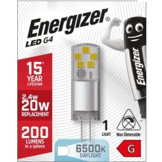 Energizer Led G4 2.4W (20W) 200Lm Daylight 6500K 15 Year Life
