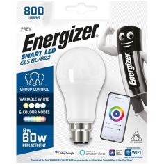 Energizer 9W (60W) B22 GLS Smart Colour 