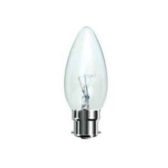 60W Eveready Clear Candle BC Rough Service