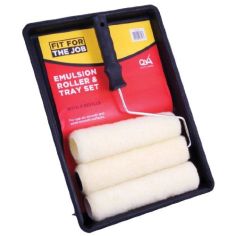 Fit For The Job Emulsion Roller & Tray Set - 9" 3 Sleeves