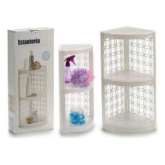 Estanteria White 3-Tier Plastic Corner Shelves