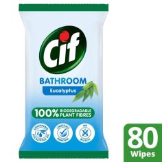Cif Biodegradable Kitchen Wipes Eucalyptus (Pack of 80)