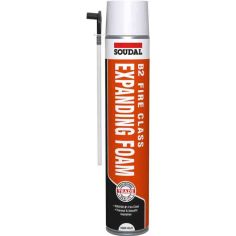 Soudal B2 Fire & Acoustic Expanding Foam 750ml - Hand Held