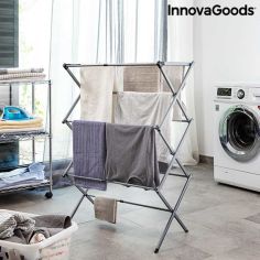 Folding and Extendable Metal Clothes Dryer with 3 Levels