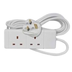 2 Gang 3 Meters Extension Lead 
