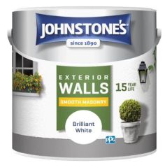 Johnstones Smooth Masonry Paint - Brilliant White 10L