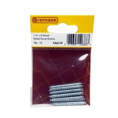 Centurion Wood-Wood Dowel Screws - 1.5" x 8 - Pack Of 10