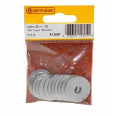 M10 Stainless Steel Flat Washers (Pack of 8)