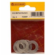 M12 Stainless Steel Flat Washers (Pack of 4)