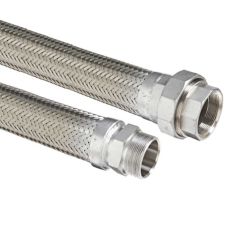 Stainless Steel Long Flexi-Connector Hose - 1/2" 500ml Male x Female