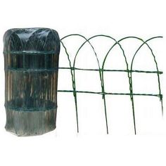 Green Blade Green PVC Coated Border Fence - 10m x 0.4m