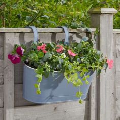 12in Fence & Balcony Hanging Planter - Slate