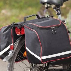 Filmer Double Bicycle Bag - Black & Red 