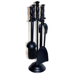 Mansion 5 Piece Black Fireplace Companion Set - 54cm