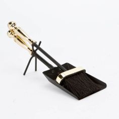 Black & Brass Tidy Fireside Shovel Set