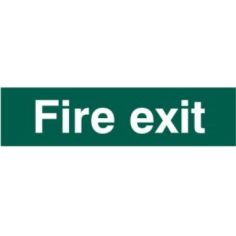 Fire exit (text only) - PVC Sign (200 x 50mm)