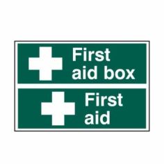 First aid box / First aid - PVC Sign (300mm x 200mm)