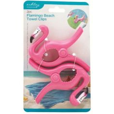 Flamingo Towel Clips - pack of 2