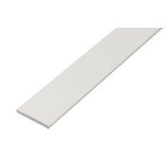 Flat Bar PVC White - 25mm x 2 mm / 1m 