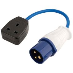 16 Amp To 13 Amp Fly Lead Adaptor  - 230v